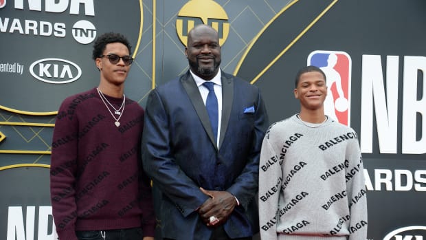 Shareef, Shaquille and Shaqir O’Neal on June 24, 2019.